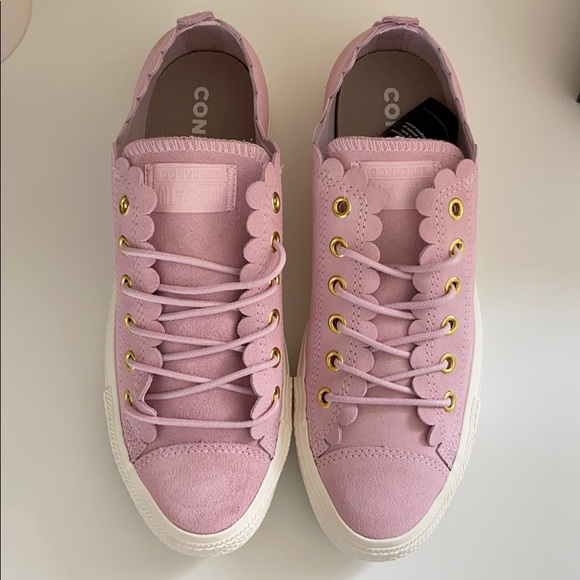 New Converse Chuck Taylor Ox platform suede pink - Picture 3 of 6